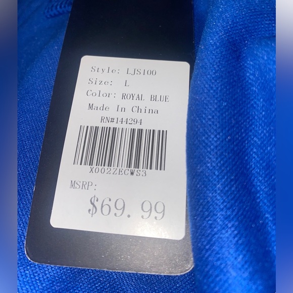 2 Piece Tracksuit Sherpa Fleece Lined Zip Up Hoodie & Joggers Royal Blue, NEW - Picture 10 of 11